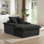 Canapé 51,77 po à assise simple avec coussin de compression confortable au design unique avec repose-pieds, chaise longue pour salon, chambre à coucher, appartement, bureau