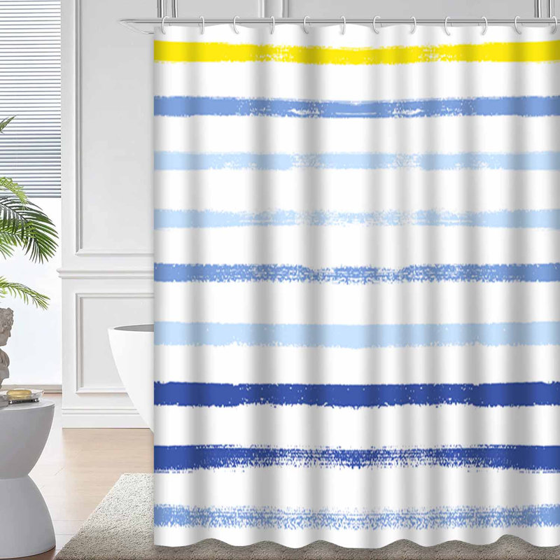Rideau de douche Sailor Stripes, L 72 po x l 72 po