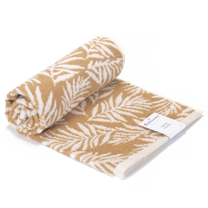 Midweight Jacquard Hand Towel, Beige, Hand Towel - 1 Pack