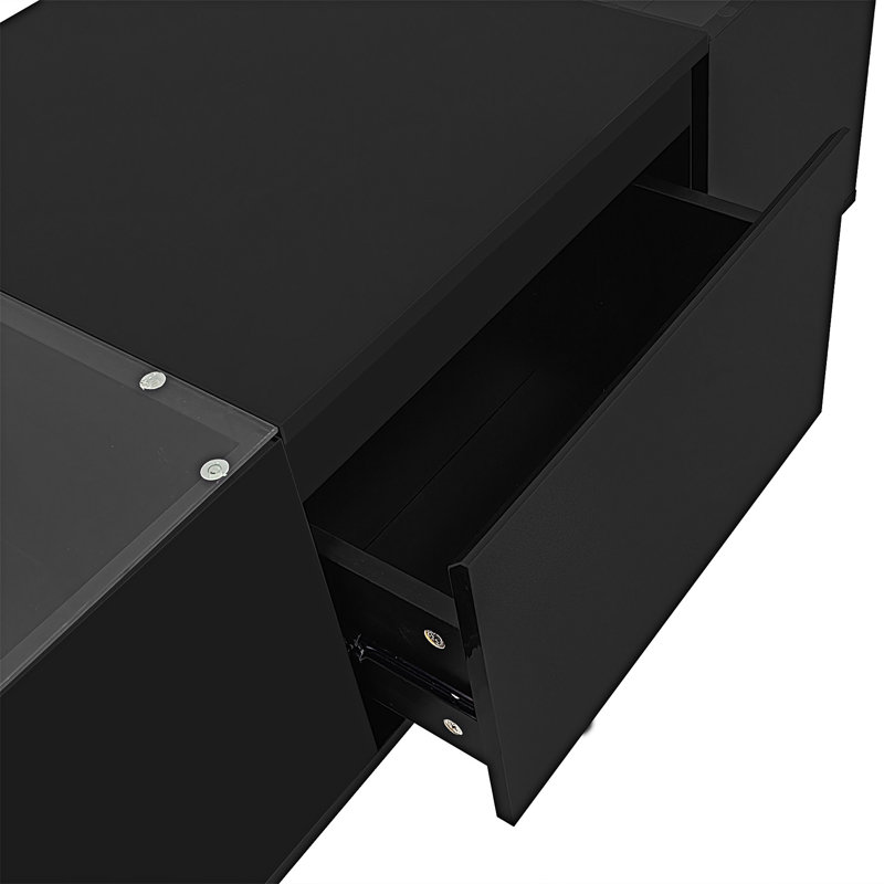 Coffee Table With Storage, Black