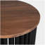 Table d'appoint en bois massif ACACIA, couleur naturelle et noire