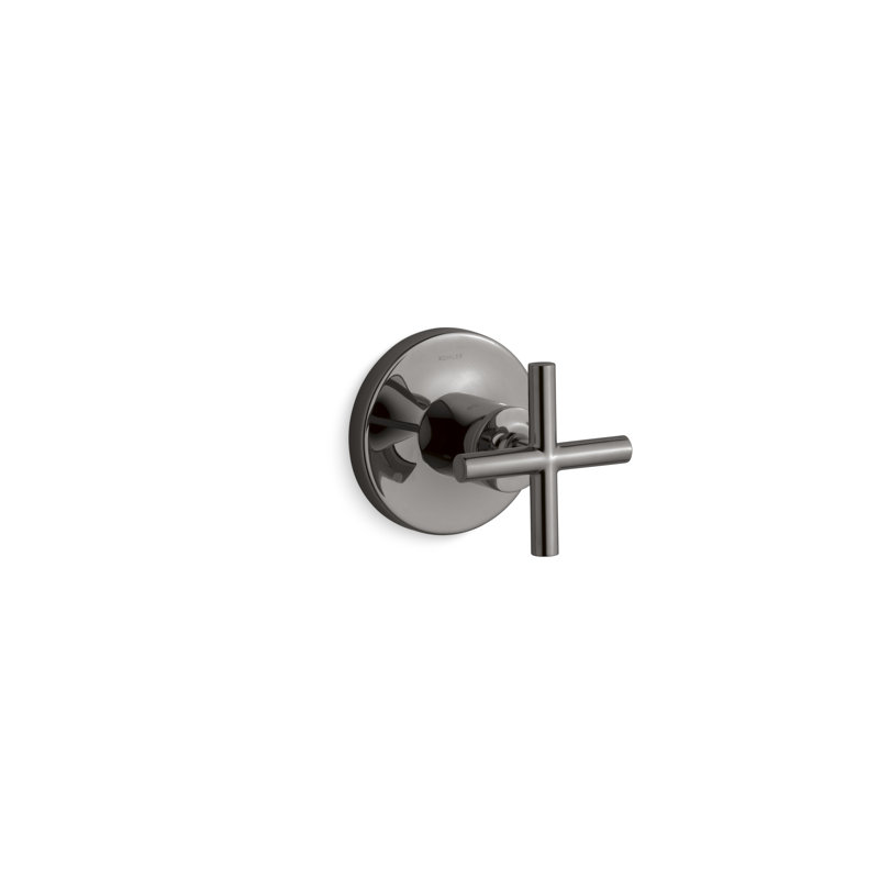 Purist Transfer Valve Trim with Cross Handle, Vibrant Titanium
