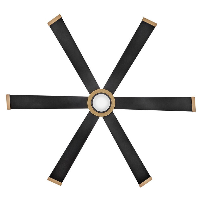 Hinkley Andros LED Ceiling Fan, Matte Black, Matte Black
