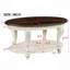 Table, table basse ovale en bois de 42 po pour le salon, table basse en bois massif à 2 niveaux avec tablette de rangement ouverte, assemblage facile