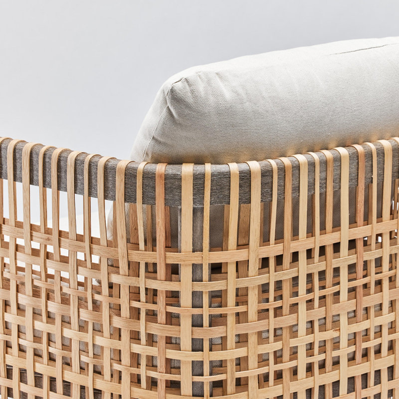 Palms Armchair, White Ceruse, Tint Loop