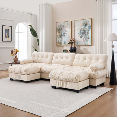 Canapé modulaire moderne en forme de U avec confort d'assise profond