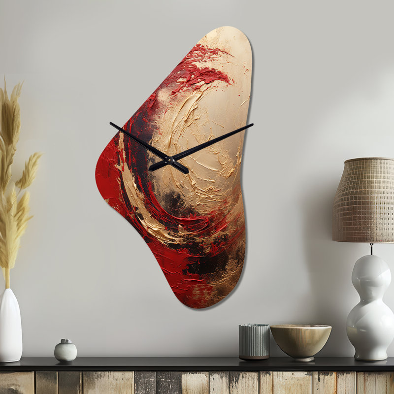 Horloge murale en forme de spirale abstraite Kindley, Grand