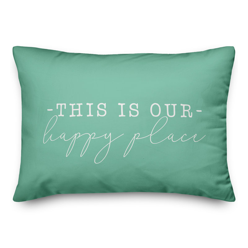 Mint Green Rectangular Outdoor Polyester Pillow