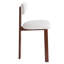  Ensemble de 2 tabourets de bar 26,5 po, ensemble de 2 chaises de bar à dossier bas avec structure en métal noir, blanc et noyer-177121839
