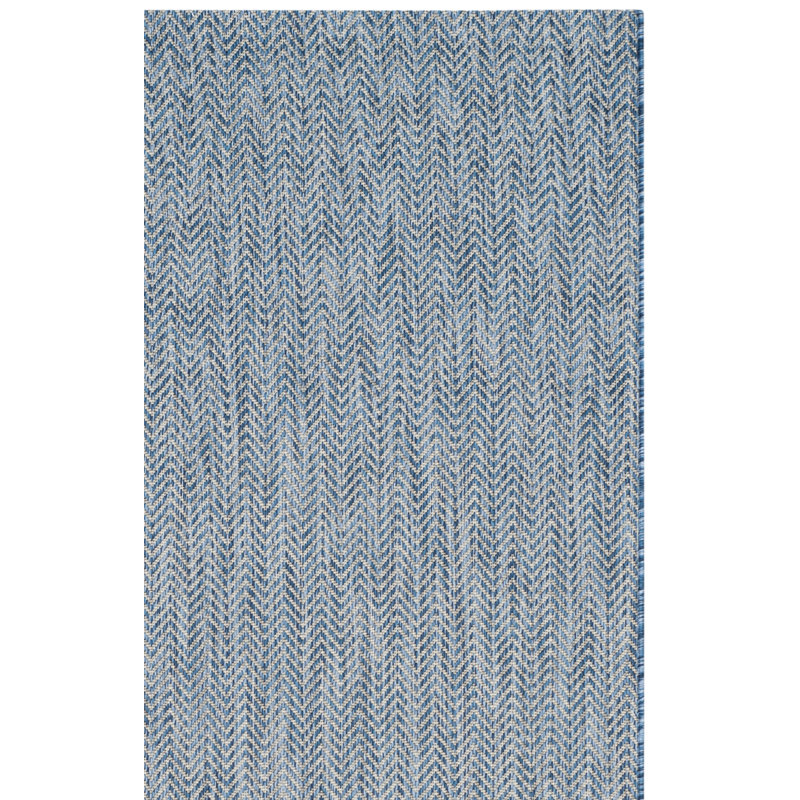 Aevry Navy/Gray Area Indoor/Outdoor Area Rug, Square 5'3"