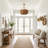 20" Organic Boho 5-Light Dimmable Bowl Chandelier With Handwoven Raffia Shade, Adjustable Height