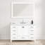 Ensemble de meuble-lavabo simple 48 po avec plateau en marbre de Carrare et miroir Kris-181305603