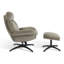 Velvet Swivel Armless With Footstool-948334963