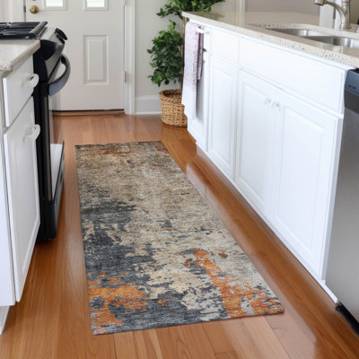 Machine Washable Indoor/Outdoor Cicel ACN1212 Khaki Rug