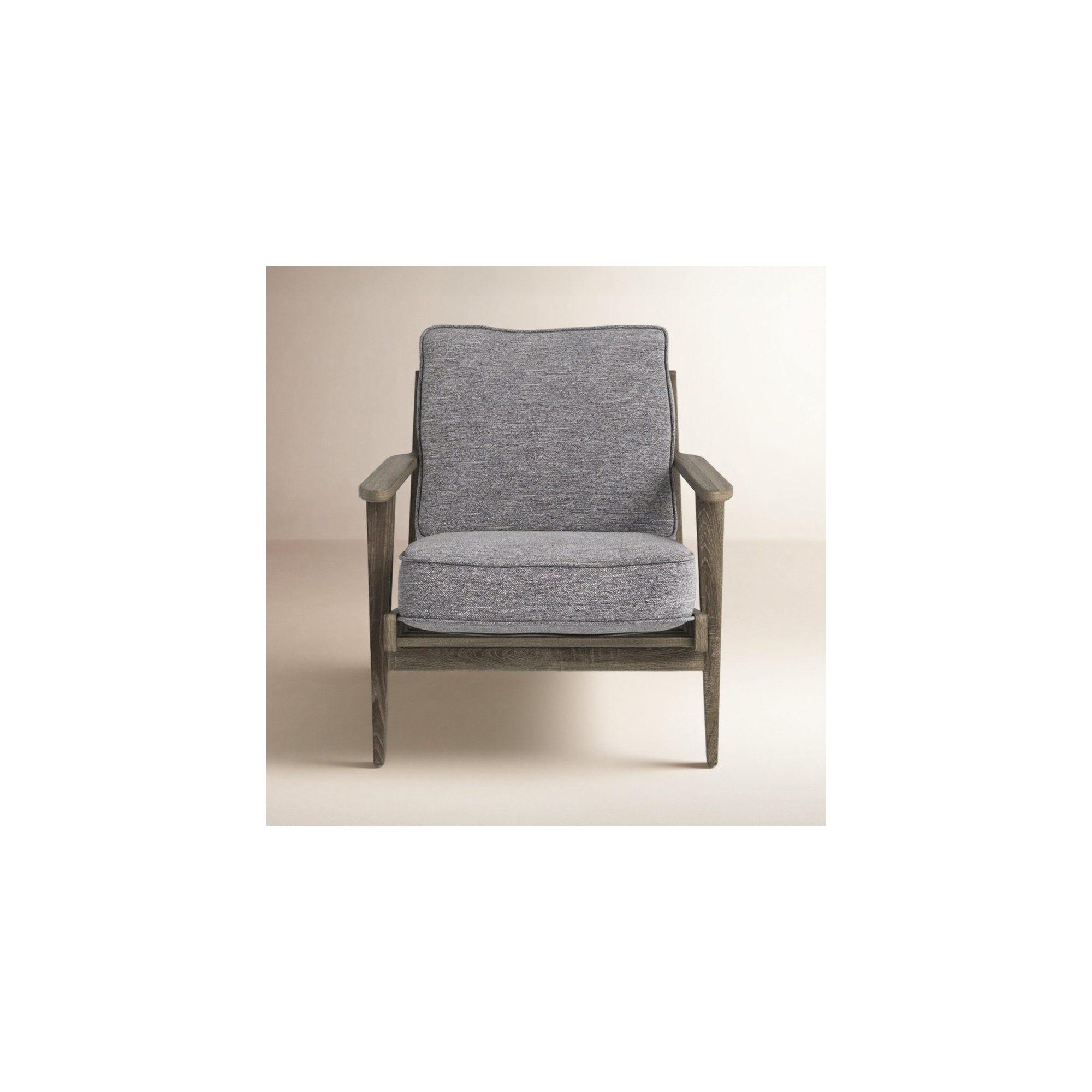 Roxy Upholstered Armchair, Frost Gray 100% Polyester