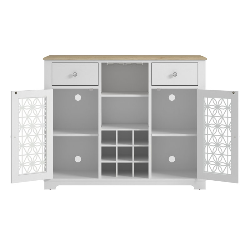 Auten 47.01'' Bar Cabinet, White
