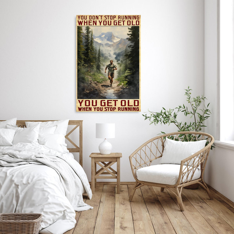 «Aventino You Get Old When You Stop Run 1», impression sur toile, H 36 po x l 24 po x P 1,25 po