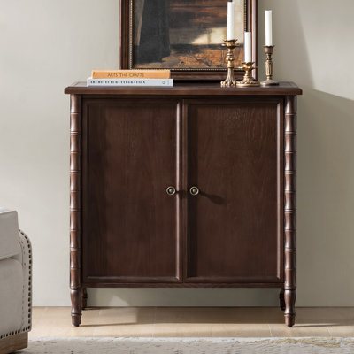 Armoire incurvée de rangement transitionnelle à 2 portes de l 32 po Lucious