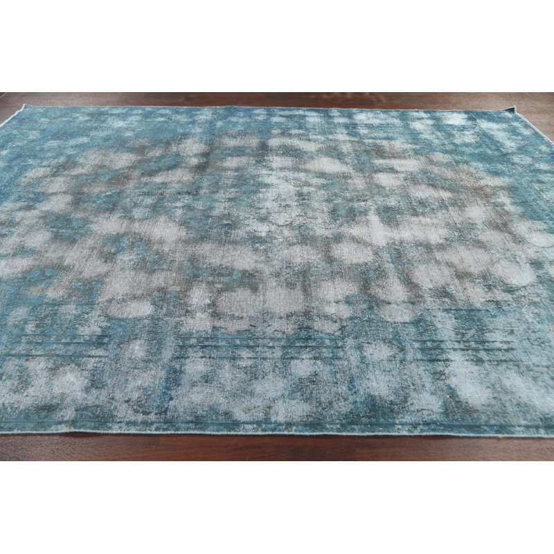 Tapis persan Kerman patiné noué à la main 9 x 13