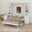Grand lit escamotable avec bureau, tablettes de rangement et armoires-704929677