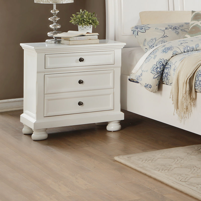 Bade 29'' W Plywood / Laminate Board Nightstand, White
