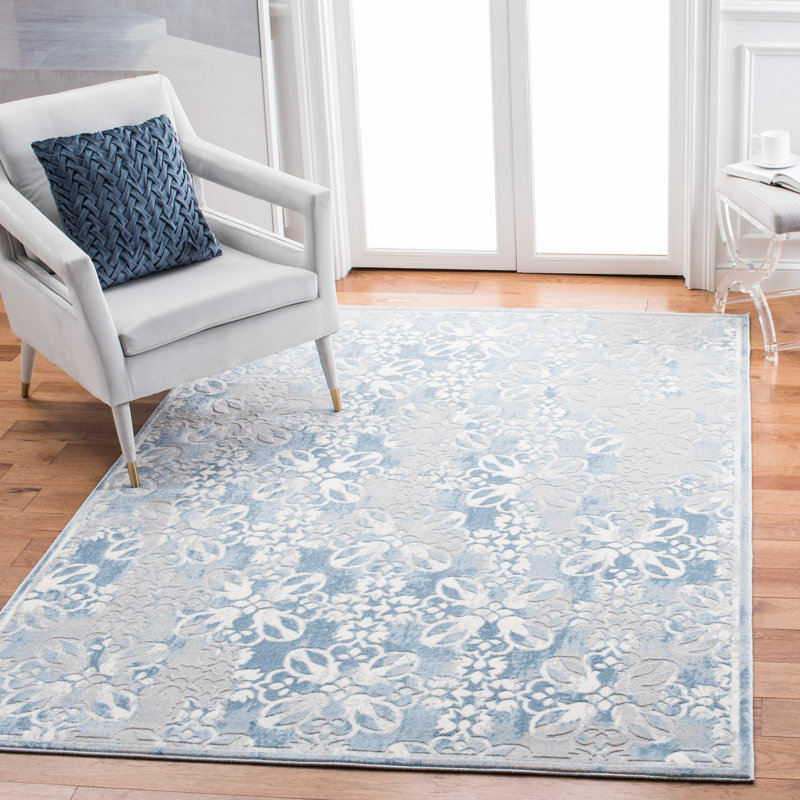Mcmichael Performance Floral Rug, Rectangle 5'5" x 7'7"
