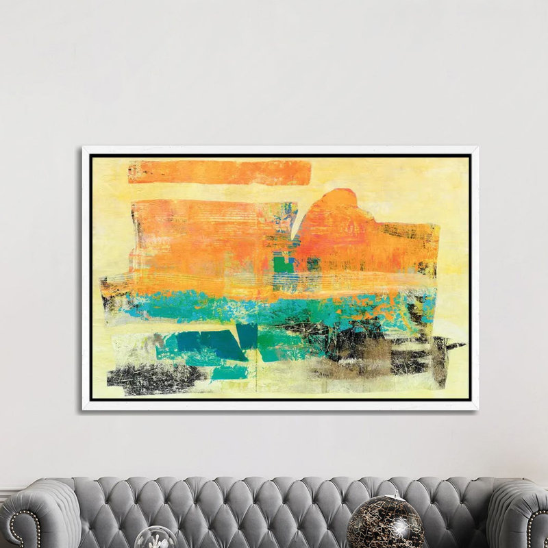 Sherbet 1 Piece Painting on Canvas, 66.04 cm H x 45.72 cm W, White Framed