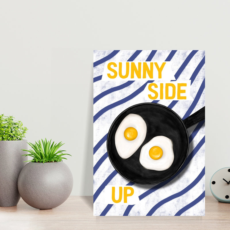 «Sunny Side Up Eggs», art mural classique, H 18 po x l 12 po