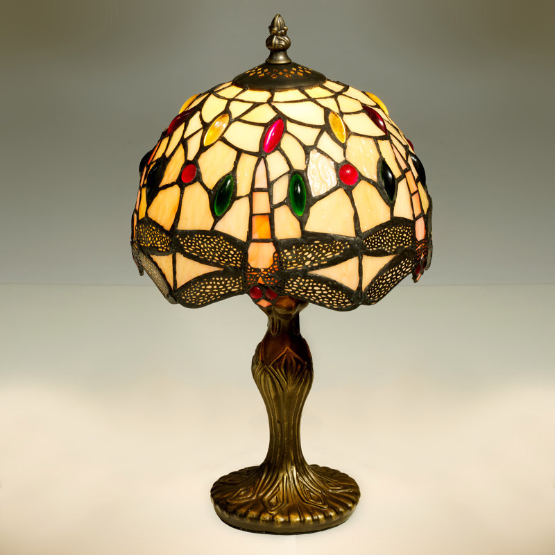 Vermillion Resin Table Lamp