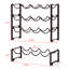Support à vin à quatre niveaux, support de rangement en métal bronze-301504191