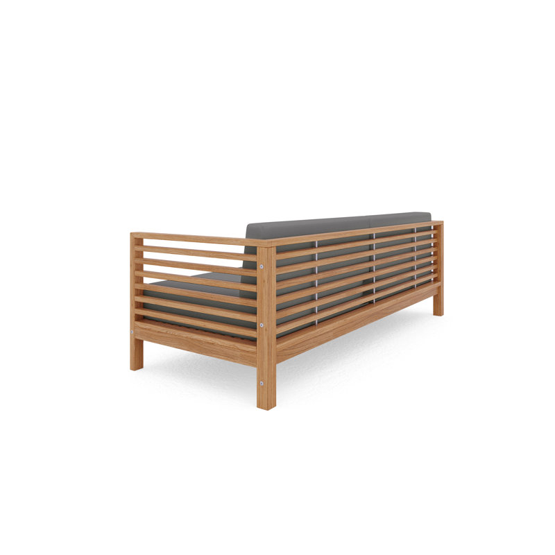 Summer Patio Sofa with Cushions, Charcoal Grey Sunbrella®
