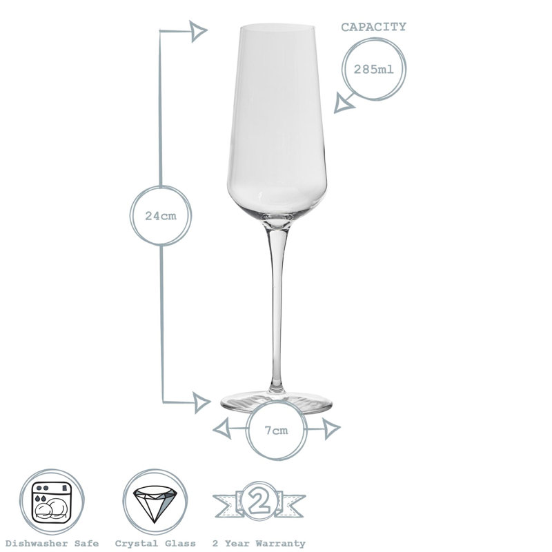 Inalto Uno Champagne Flutes - 285ml, 12