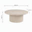 Table basse ronde en bois crème