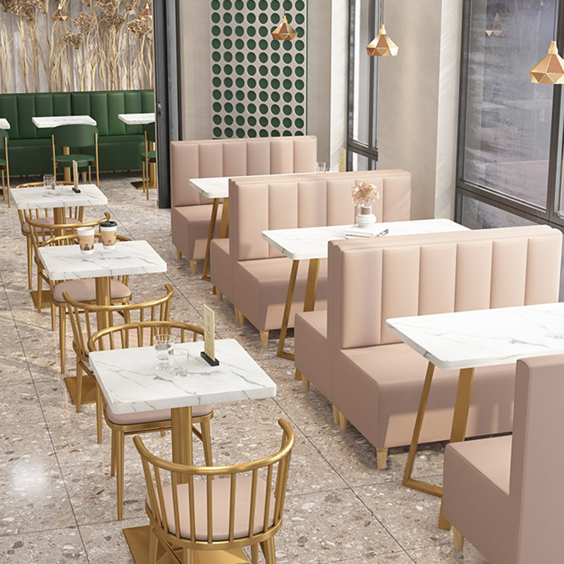 Bancs de restaurant modernes et simples, Beige
