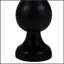 Élégante table d'appoint piédestal teinté noir avec plateau rond pour intérieurs modernes et classiques