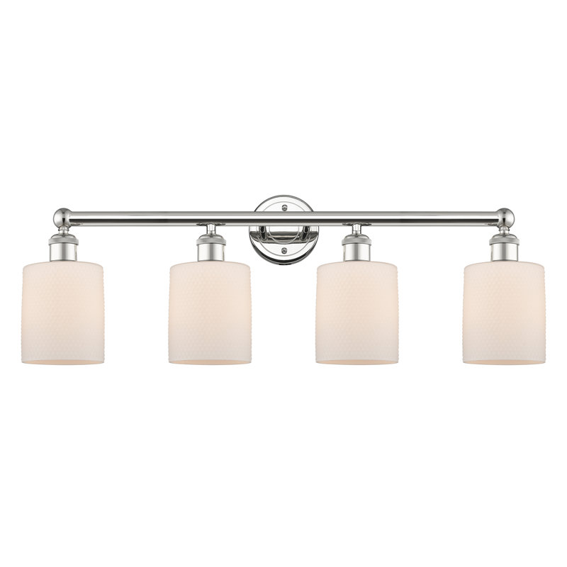 Karon 4 - Light Dimmable Vanity Light, Matte White, Polished Nickel