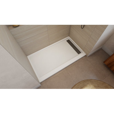 DreamLine Crest 60 x 32 AcrylX Shower Base, Right Trench Drain
