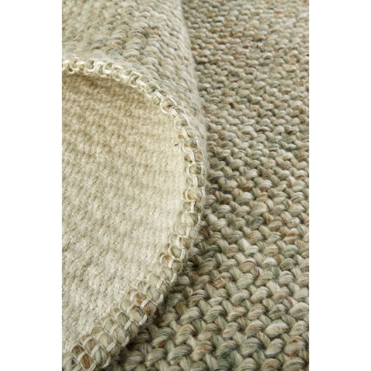 Steelside™ Justice Handmade Flatweave Cotton Muddy Green Rug