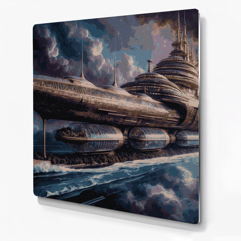 Art mural gris Space Space vaisseaux