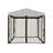 APEX GARDEN Brown Fabric Screen for Gazebo