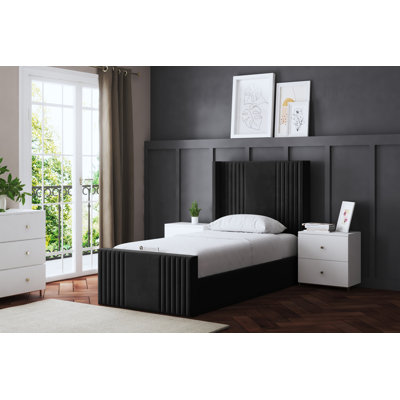 Elara Winged Ottoman Panel Bed with Headboard