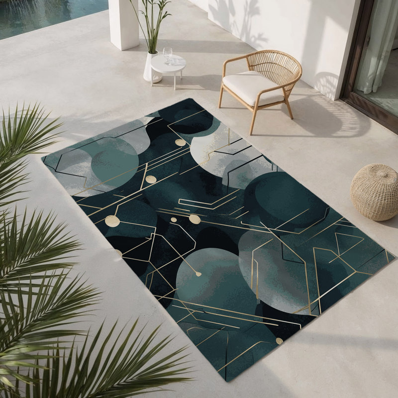 Tapis intérieur et extérieur Radiant Burst, Rectangle 1 pi 6 po x 2 pi 6 po