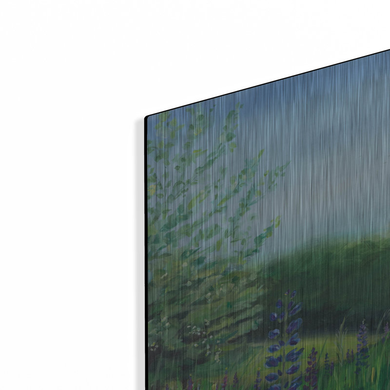 Art mural luxueux «Charlottes Lupin Field» par Sue Schlabach, H 12 po x l 12 po