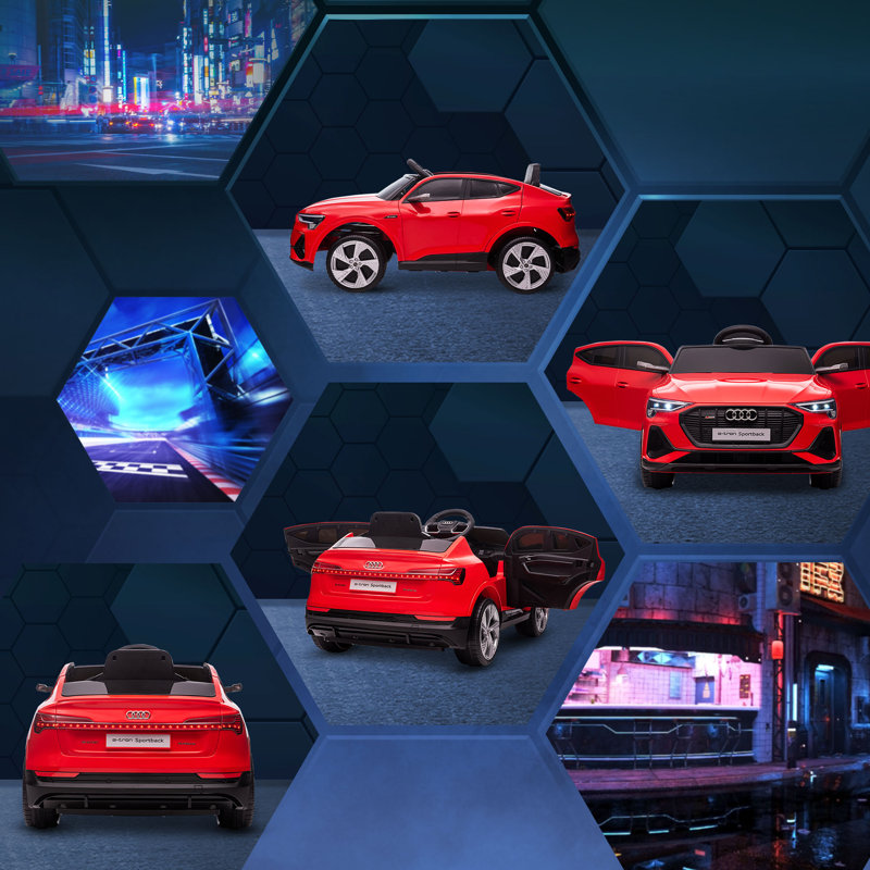Red 12V Audi E-tron Sportback Kids Ride-On Car
