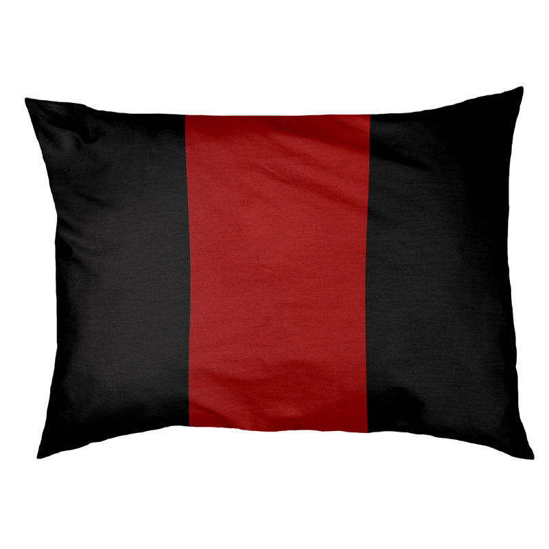 Coussin de lit pour chien Cincinnati, Grand (l 50 po x P 40 po x H 7 po), Noir / rouge foncé