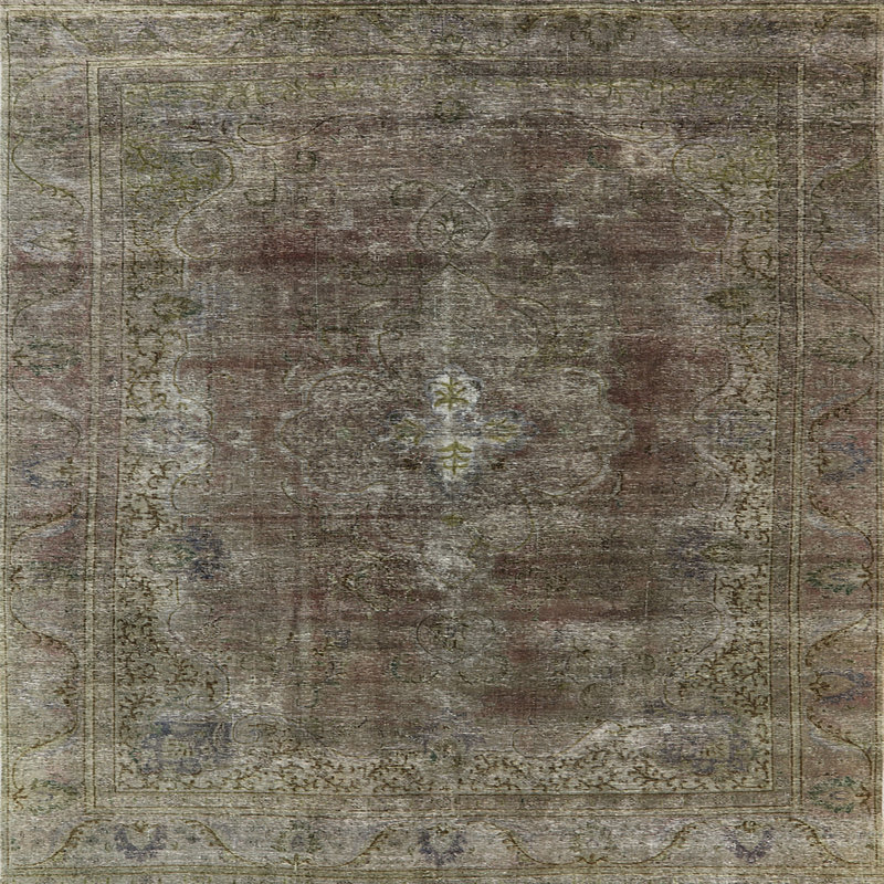 Tapis oriental gris Howse, Rond 3 pi