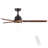 52" YUHAO Farmhouse Rustic  LED Ceiling Fan with Remote Control
