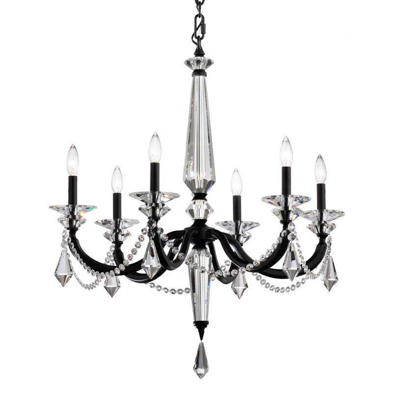 Verona 6 - Light Chandelier, Black
