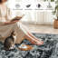 Tapis à motif floral lavable Wymond-111181488