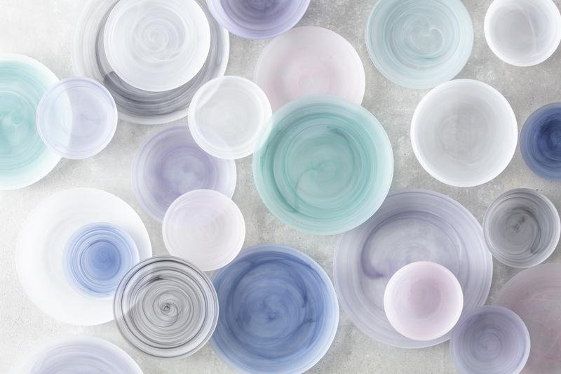 La Jolla Glass Cereal Bowl, Storm Gray